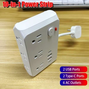 US Plug 6AC Outlet Multiprise Power Strip Extension