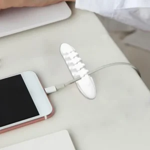 5-Grid Bendable Data Cable Holder Cable Organizer