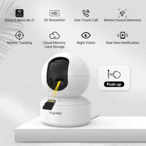 BoyKeep Smart Camera with 2K Security Protection