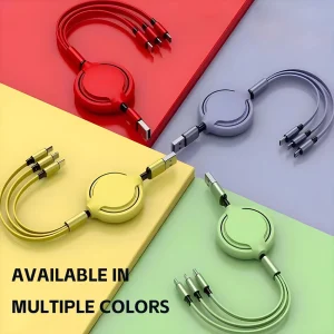 USB Cable Fast Charging Data Cord 2 PCS 3 in 1