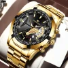 Men's Hollow Skeleton Design Business Quartz Watch