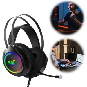 Gaming Headset with Mic Over Ear Headphones