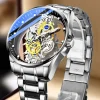 Luminous Golden Skeleton Vintage Man Watch