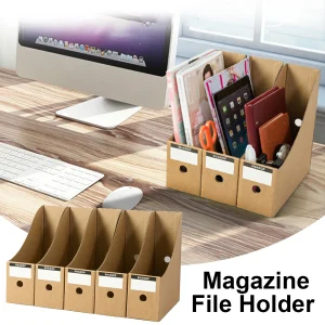 Foldable Magazine File Holder Desk Storage Organizer