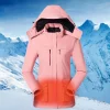 Cotton Padded Heat Parka Women Heating Ski Jacket