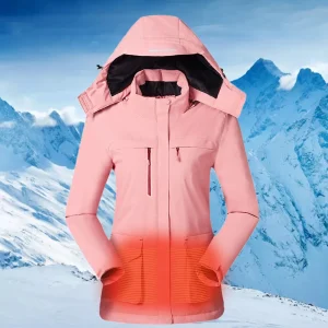 Cotton Padded Heat Parka Women Heating Ski Jacket