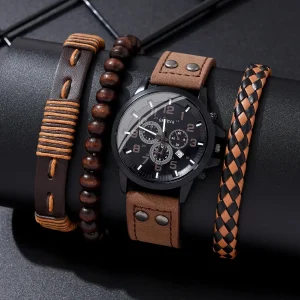 Minimalist Men's Fashion Leather Strap Watches