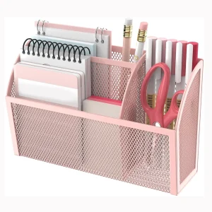 Magnetic Three-Compartment Pen Holder Organizer Storage