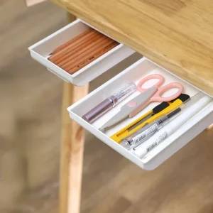 Self-Adhesive Under Desk Pencil Tray Storage Drawer