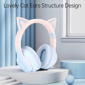 Cat Ear Gaming Headset Detachable Microphone