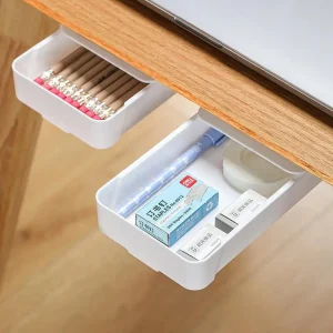 Hidden Self-Stick Under Desk Storage Drawer Organizer